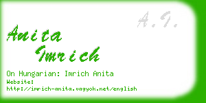 anita imrich business card